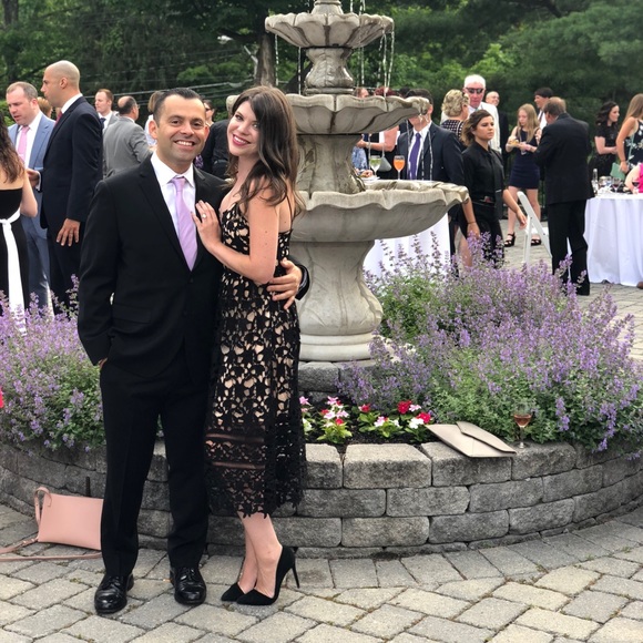 Women’s Lace Overlay Dress - Picture 2 of 4